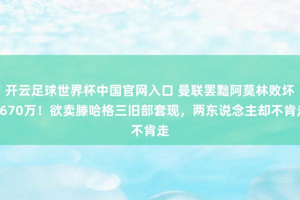 开云足球世界杯中国官网入口 曼联罢黜阿莫林败坏1670万！欲卖滕哈格三旧部套现，两东说念主却不肯走