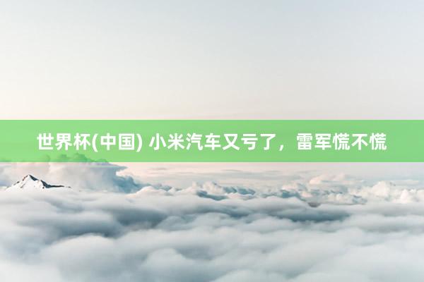 世界杯(中国) 小米汽车又亏了，雷军慌不慌