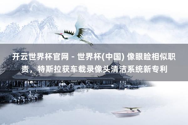 开云世界杯官网 - 世界杯(中国) 像眼睑相似职责，特斯拉获车载录像头清洁系统新专利