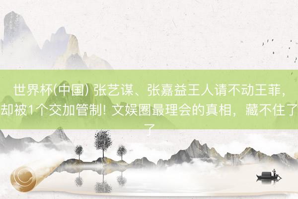 世界杯(中国) 张艺谋、张嘉益王人请不动王菲,却被1个交加管制! 文娱圈最理会的真相,藏不住了