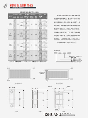吉爽板式散热器 高效节能的家居采暖优选